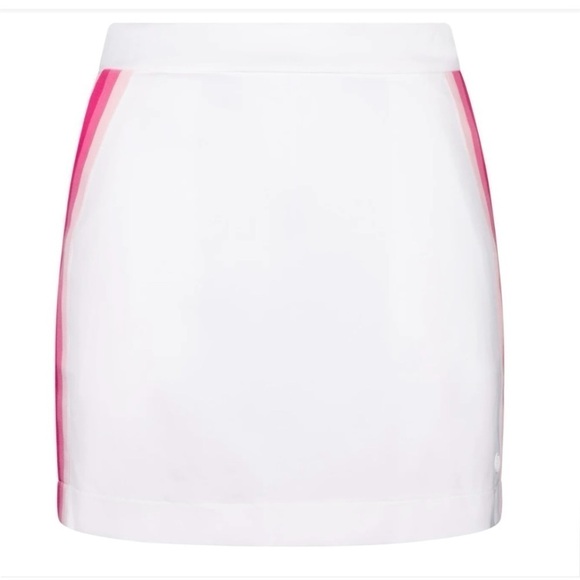 G/FORE TUX LADIES GOLF PERFORMANCE SKORT Skirt  Ombre Pink Stripe SNOW Size 2 - Picture 4 of 10